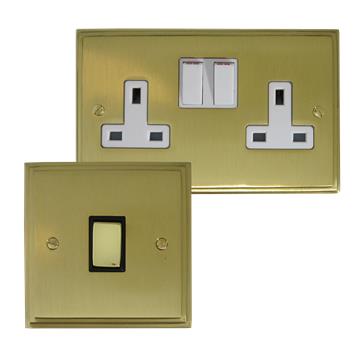 Satin Brass Victorian Sockets and Switches