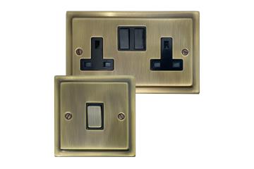 Trimline Light Antique Brass Sockets and Switches-TLAB Cat Image