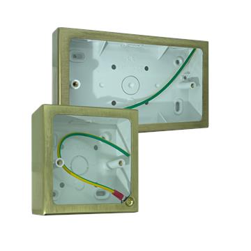 Satin Brass Pattress Boxes from G+H Electrical Accessories