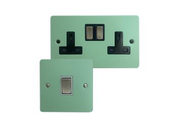 Flat Peppermint Green Sockets and Switches-Flat Pepermint Green