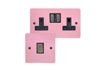 Flat Gloss Pink Sockets and Switches-Flat Pink Cat