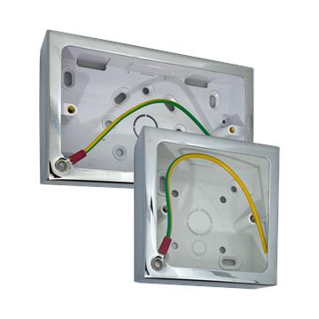 Polished Chrome Pattress Boxes from G+H Electrical Accessories