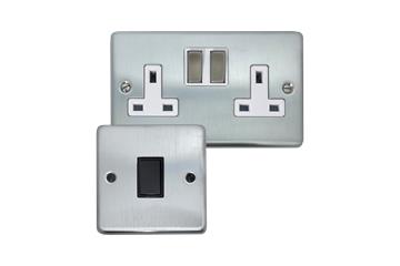 Contour Brushed Chrome Sockets and Switches-CSC Cat Image