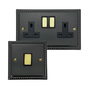 Monarch Black Bronze Sockets and Switches
