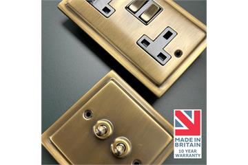 Light Antique Brass Sockets and Switches