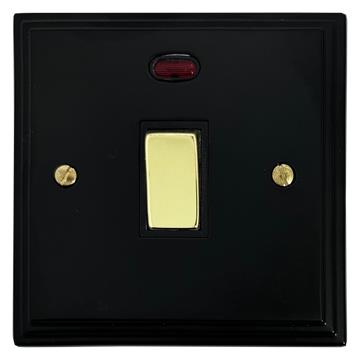 Victorian Flat Black DP Switch (Chrome Switch)