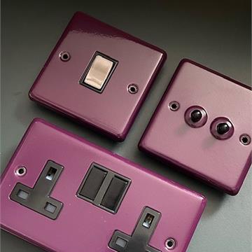 Contour Purple Sockets and Switches