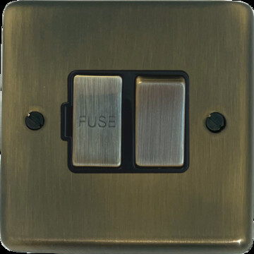Antique Brass Switched Fused Spur (Antique Brass Switch)