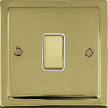 polished brass intermediate switch (brass switch/white inserts) front fc20825