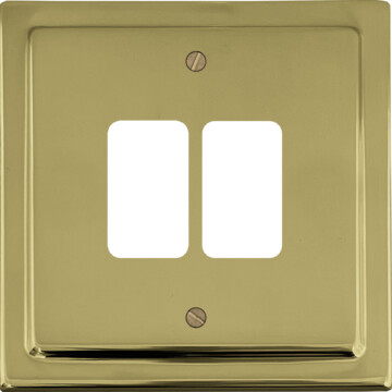 Victorian Brass Grid Switch (2 Gang)