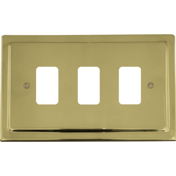 Victorian Brass Grid Switch (3 Gang)
