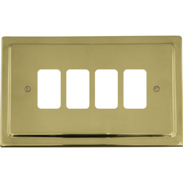 Victorian Brass Grid Switch (4 Gang)