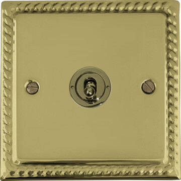 monarch polished brass toggle (1 gang) front fc20825