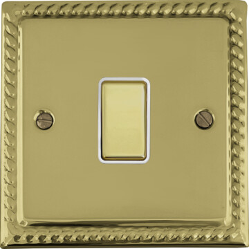 monarch polished brass intermediate switch (white inserts) front fc20825