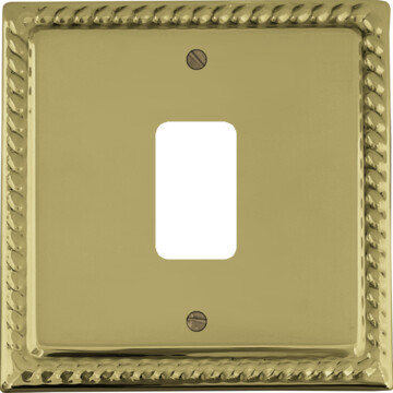 Georgian Brass Grid Switch (1 Gang)