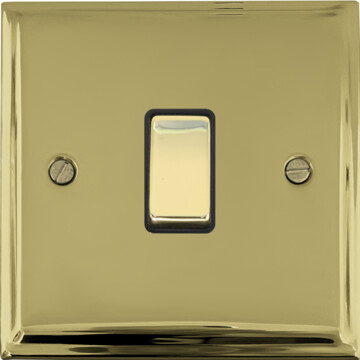 deco polished brass light switch (1 gang/brass switch) front fc20825