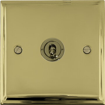 deco polished brass toggle switch (1 gang) front fc20825
