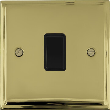 deco polished brass intermediate switch (black switch) front fc20825