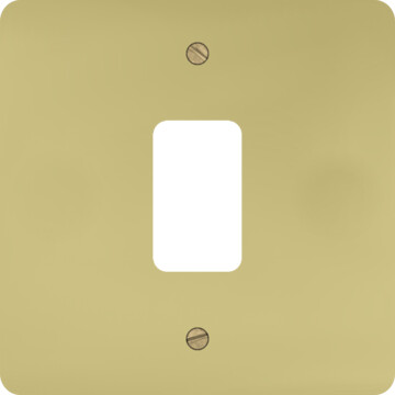 Flat Brass Grid Switch (1 Gang)