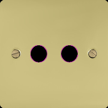 Flat Polished Brass Toggle Switch (2 Gang)