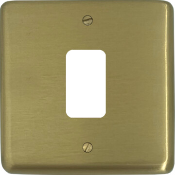 Satin Brass Grid Switch (1 Gang)
