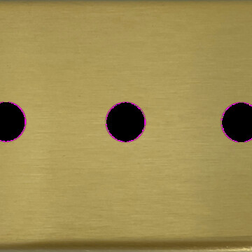 Contour Satin Brass Toggle Switch (3 Gang)