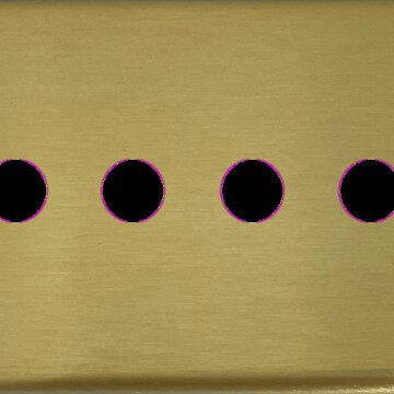 Contour Satin Brass Toggle Switch (4 Gang)