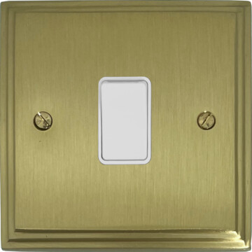 victorian cast satin brass intermediate switch (white switch) front fc20825