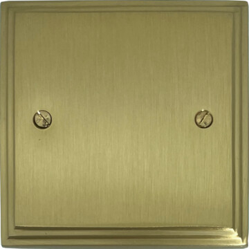 victorian cast satin brass single blank plate front fc20825