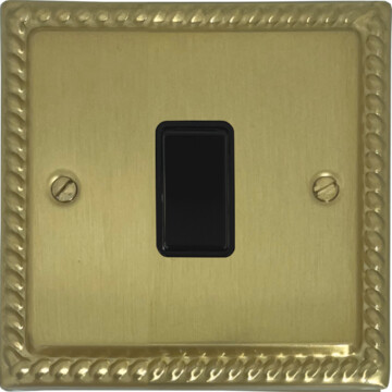 monarch satin brass intermediate switch (black switch) front fc20825