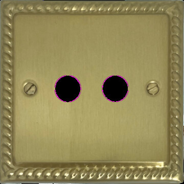 Monarch Satin Brass Toggle Switch (2 Gang)