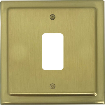 Victorian Satin Brass Grid Switch (1 Gang)