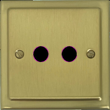 Trimline Satin Brass Toggle (2 Gang)