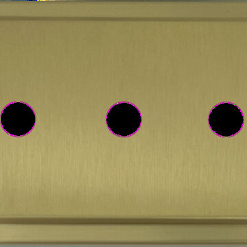 Trimline Satin Brass Toggle (3 Gang)