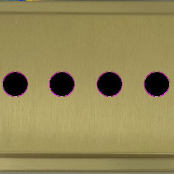 Trimline Satin Brass Toggle (4 Gang)