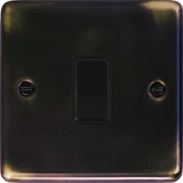 contour aged switch (1 gang/black switch) front fc20825