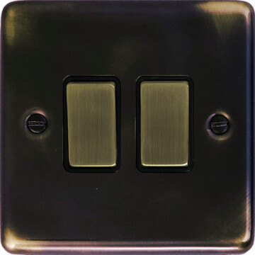 contour aged switch (2 gang/metal switches) front fc20825