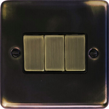 contour aged switch (3 gang/metal switches) front fc20825