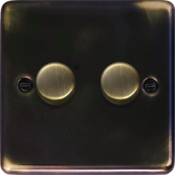 contour aged led dimmer (2 gang) front fc20825