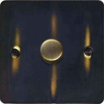 flat aged brass led dimmer (1 gang) front fc20825