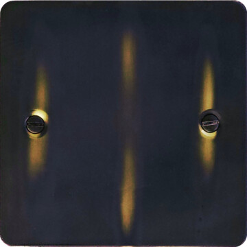 flat aged brass single blank plate front fc20825