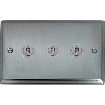 deco satin chrome toggle switch (3 gang) front fc20825