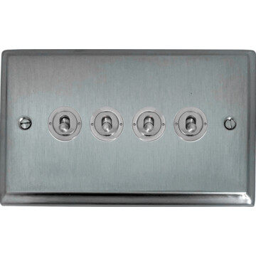 deco satin chrome toggle switch (4 gang) front fc20825