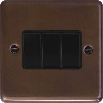 contour medium bronze light switch (3 gang) front fc20825