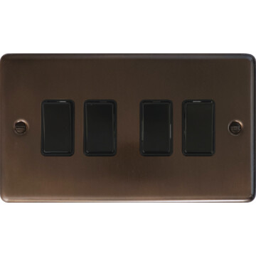 contour medium bronze light switch (4 gang) front fc20825