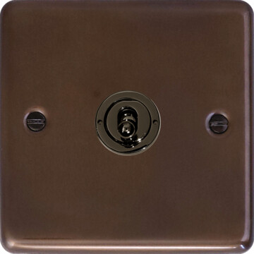 contour medium bronze intermediate toggle switch (1 gang/black toggle) front fc20825