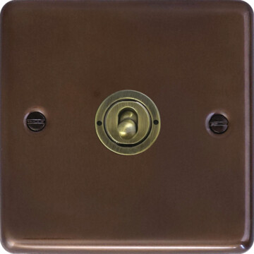 contour medium bronze intermediate toggle switch (1 gang/antique brass toggle) front fc20825