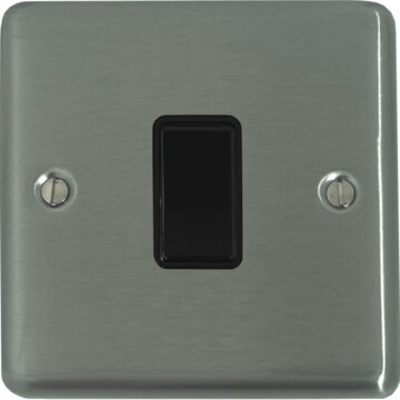 contour brushed steel intermediate switch (black switch) front fc20825