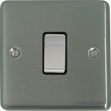 contour brushed steel intermediate switch (black insert/satin chrome switch) front fc20825