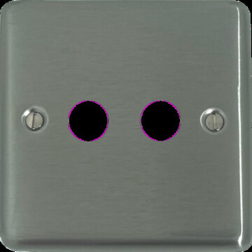Contour Brushed Steel Toggle Switch (2 Gang)